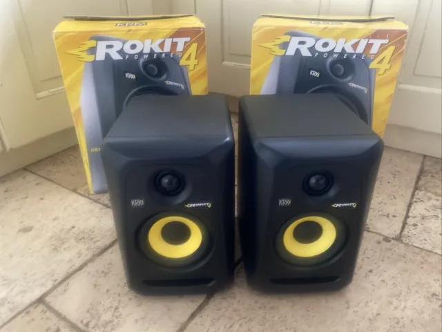 KRK Rokit 4 G3 Powered Monitor Speakers x2 Fully Boxed/Instructions RP4G3