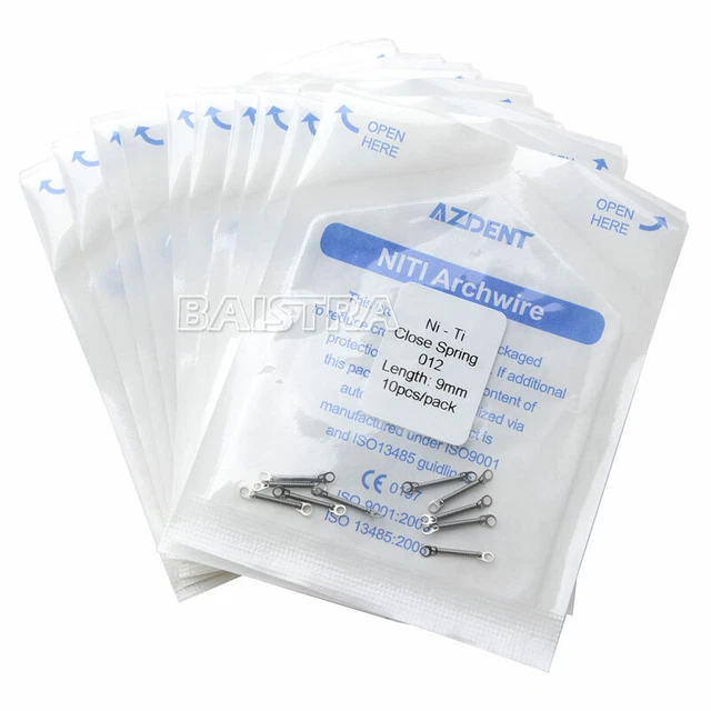 Dental Orthodontic Closed Coil Spring Constant Force 012*9mm 10pcs/pack  AZDENT