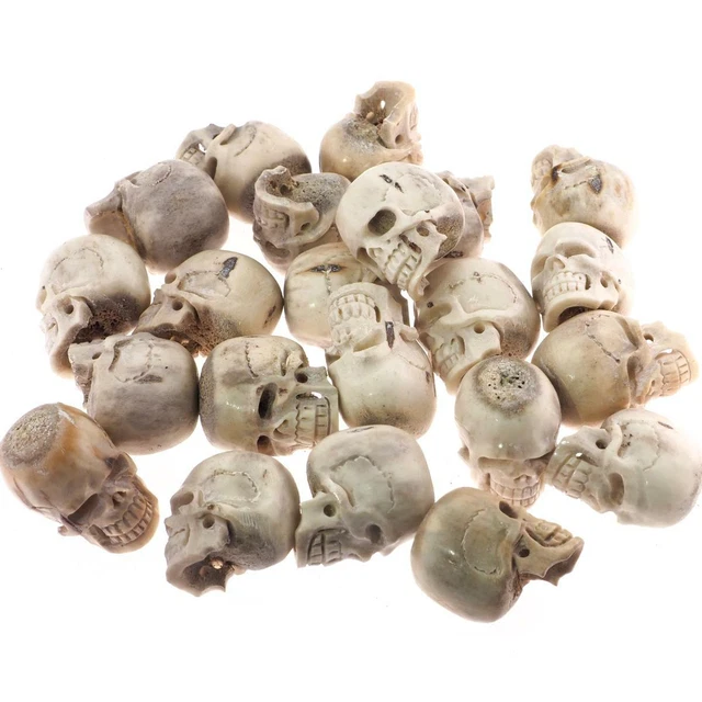 34-37mm 1 1/2" Hand Carving Deer Antler Skull Wholesale Lot Bead Cabochon