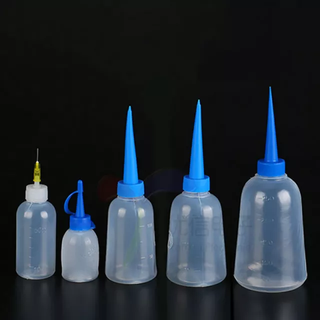 30ML~250ML Empty Plastic Squeezable Container Dropper Liquid Bottles Sharp Mouth