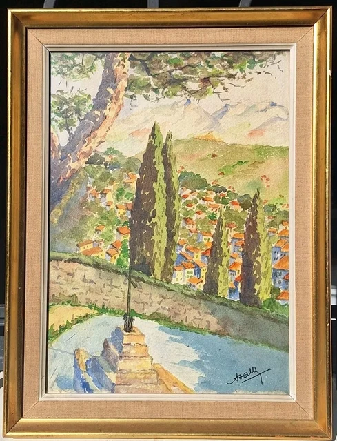 Tableau Peinture à L'huile VENISE - Signé Henri JACQUIER (1878-1921), Paysage Gondoles, Cadre Inclus - Excellent état