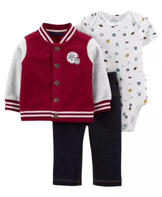 Carter's Baby Boy's 3-Piece Varsity Little Jacket Set  Original $36.00  3 Months