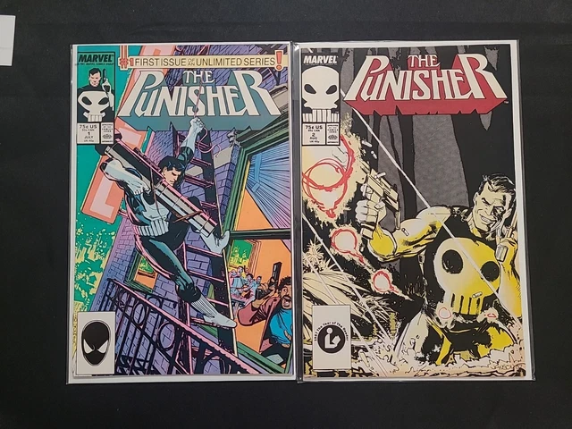 The Punisher #1 & #2 (Aug 1987,  Vintage Marvel Comics) Lot Set Ongoing Series