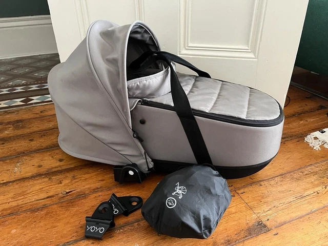 Babyzen Yoyo2 Bassinet & Accessories (Rain cover & Adapters) in Grey