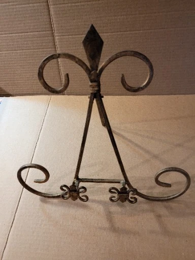 Wrought Iron Black Easel  Picture Frame Art Display Stand 12” Tall