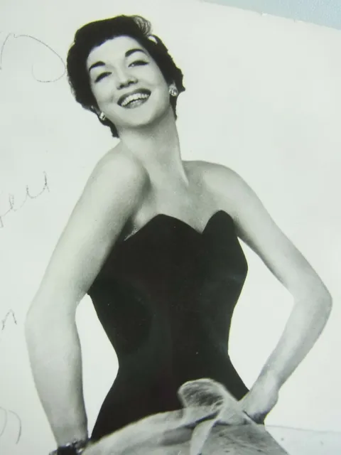 Großfoto Sängerin Lynda GLORIA / mit Widmung um 1955, signiert 2