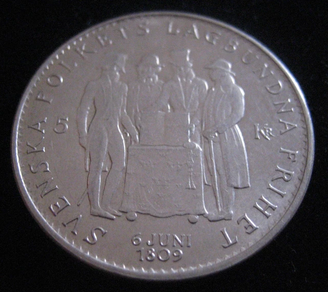 Mds Sweden Sweden 5 Crown 1959 "150 Years Constitution - Constitution" #S 2