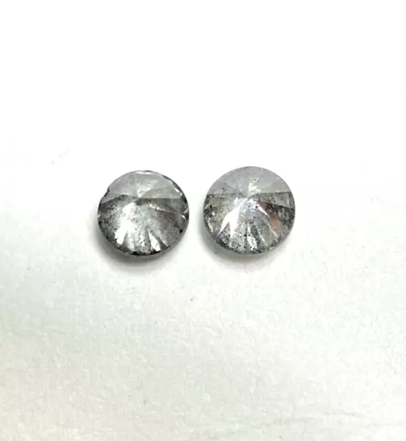 Sel Poivre Diamant Naturel Diamant Paire 2 MM Mini Rond Plein Diamant 2