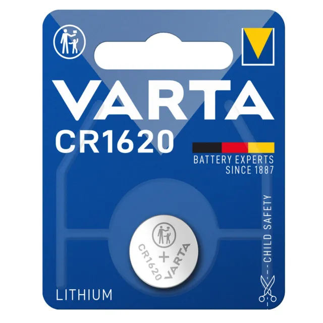 Varta CR 1620 DL1620 3V Lithium Batterie Knopfzelle 70mAh Blister