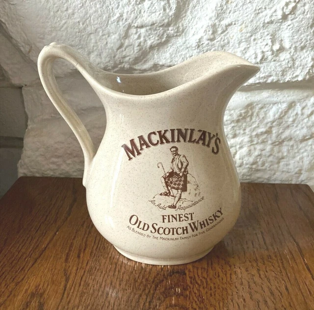 RARE VINTAGE MACKINLAY'S Finest Old Scotch Whiskey Water Jug 1970's