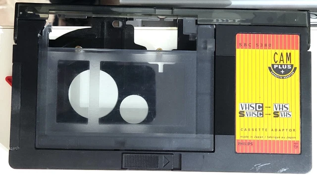 Adattatore Per Videocamere VHS-C E SVHS-C | Cassetta Motorizzata Per VHS Standard | Originale Sigillato