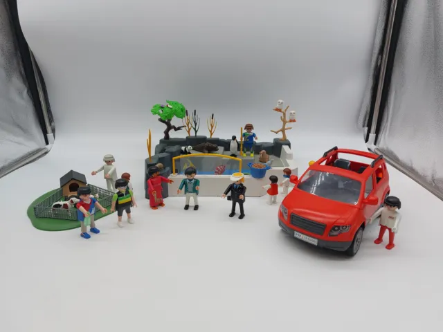 Playmobil / Zoobesuch mit Tiergehege, Tieren, Figuren und Fahrzeug