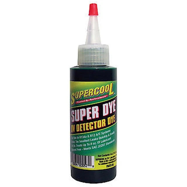 Supercool A/C U/V UV Dye Green  – TREATS 16 VEHICLES 4oz | 01 Unit