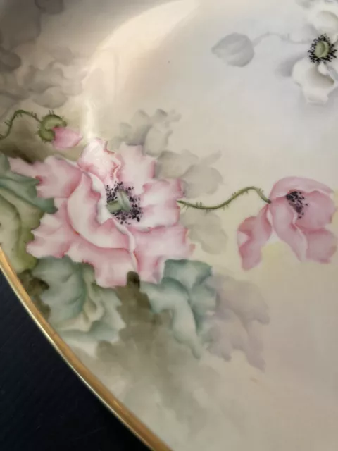 Limoges Platter Hand-Painted - Gda France - 15 1/4" By 10 5/8" 3