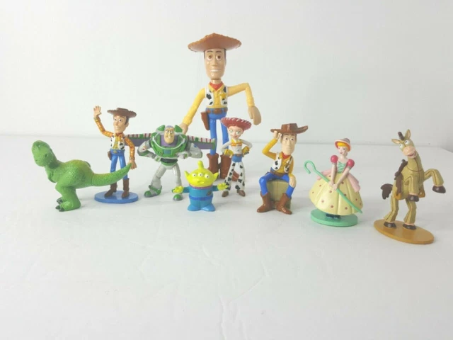 Disney Pixar Toy Story 3" PVC Figure Cake Topper Buzz Rex Woody Bo Lot of 9