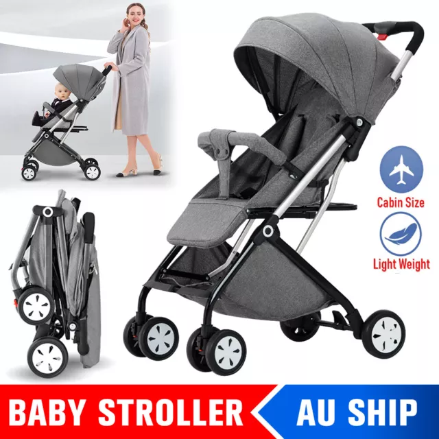 FOLDABLE BABY STROLLER Pushchair Lightweight Newborn Buggy Travel