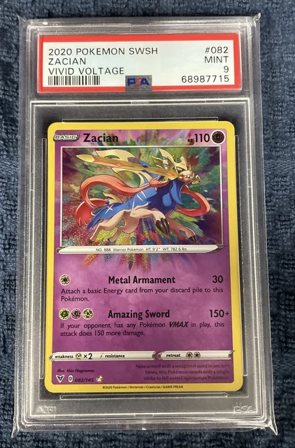 2020 Pokemon SWSH Zacian Amazing Rare Vivid Voltage #082 PSA 9 MINT