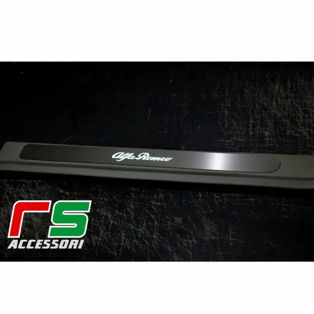 soglia battitacco sottoporta Alfa Romeo 159 tuning easy acciaio inox illuminato