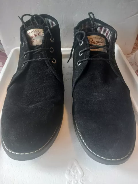 ORIGINAL PENGUIN MENS Size 9 Black Suede Desert Boots Over Ankle £26.95 ...