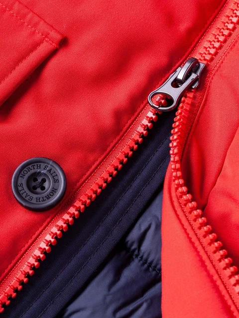 Giacca invernale uomo North Sails giaccone con cappuccio giubbotto parka rosso 6