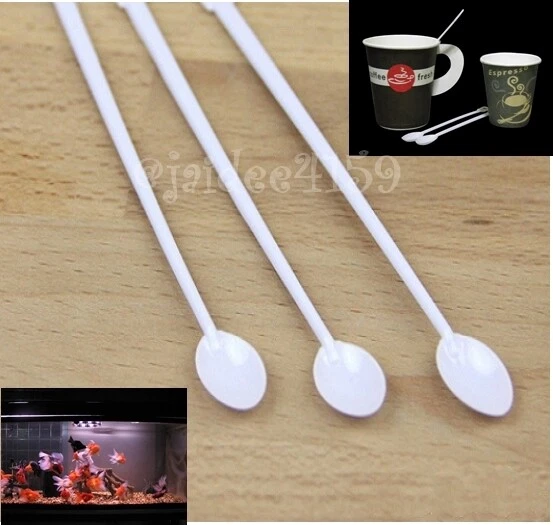 Micro Spoon Feeder Food 5” Small Fish Guppy Tetra Killifish Fish Aquarium 12 PCs 2