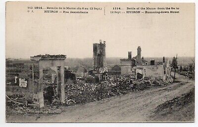 HUIRON - Marne - CPA 51 - Grande guerre - une rue en ruines