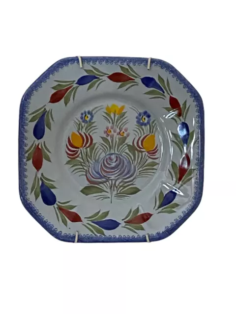 Ancienne Assiette Faïence Hb Henriot Quimper F.300 D