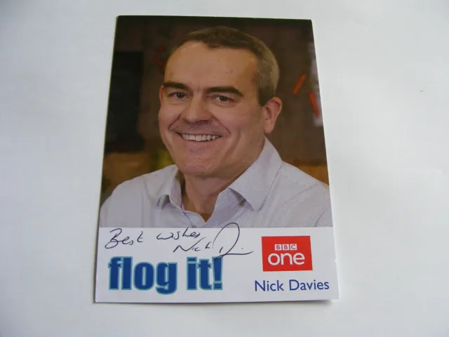 NICK DAVIES Signed Flog it! Promo Photo Autograph TV  Antiques Expert