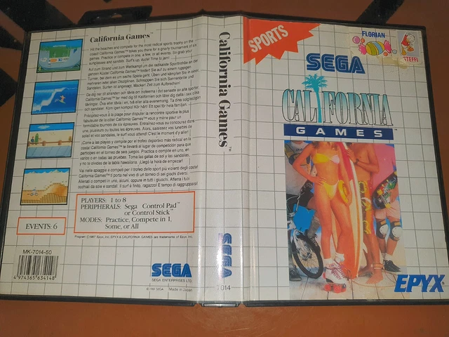 Jeu California Games 2 - Sega Master System - Version Originale En Boîte - Bon état