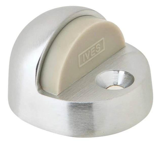 CASE of 10 Ives 436B26D Floor Mount Door Stop Satin Chrome 1-3/8" x 1-3/4" x 2"