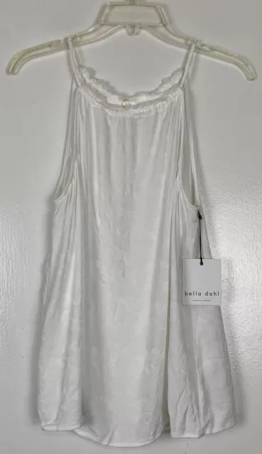 BELLA DAHL Tank Top Size S White Sleeveless Adjustable Tie Back NWT