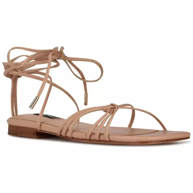 Nine West Womens Minus 3 Taupe Gladiator Sandals 6.5 Medium (B,M) BHFO 9416