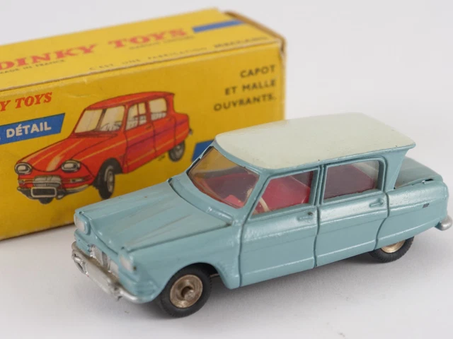 Dinky Toys 557 - CITROEN AMI 6 Berline 1963 , vert tilleul, toit blanc
