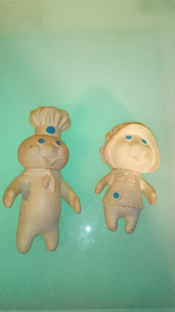 Pillsbury doughboy collectible rubber figurines Poppin fresh Poppie fresh ok