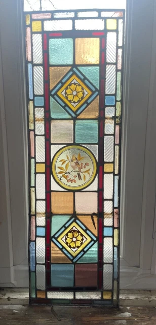 Victorian stained glass door panels