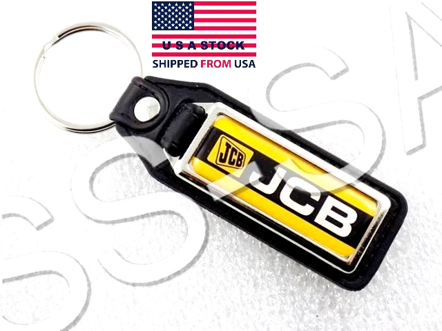 -----Jcb Key Fob----- Forklifts Ring Patch Farm Construction Machinery Pin Chain