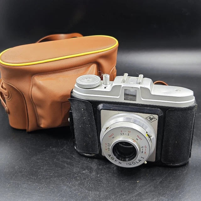 Appareil Photo Argentique Vintage Retro Agfa Isola 1 I avec Son Étui D