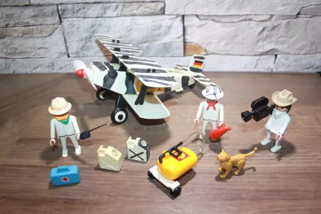 Playmobil 3676 Klicky Color Doppeldecker Flugzeug mit Figuren und Zubehör
