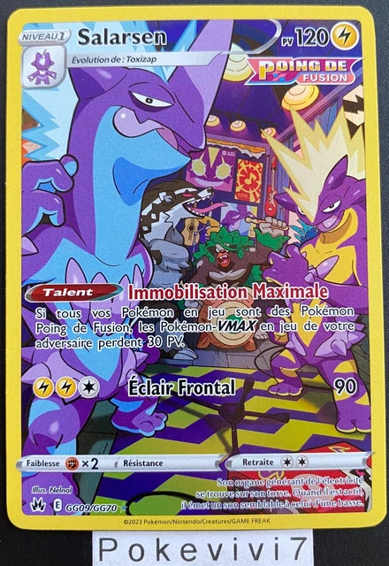 Carte Pokemon SALARSEN GG09/GG70 Holo Epée et Bouclier 12,5 EB12.5 FR NEUF