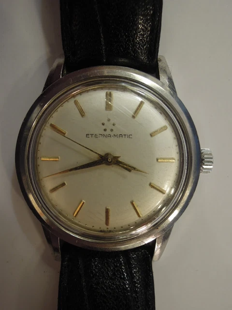 Montre Eterna-Matic Automatique Acier Des Années 60 - Fonctionne Parfaitement - Mécanique & Vintage