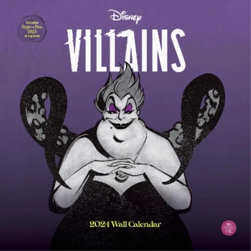 PIXAR ANIMATION STUDIOS 2024 Disney Villains Wall Calendar (Calendar