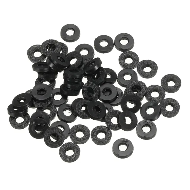 M3 Rubber Flat Washer, 100 Pack 3mm ID 7mm OD Sealing Spacer Gasket Ring,Black