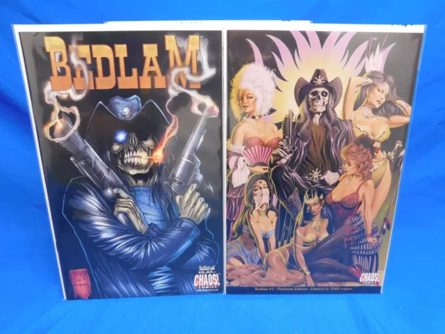 Bedlam #1 & #1 Premium Edition Chaos Comics Limited to 3000 copies VF/NM