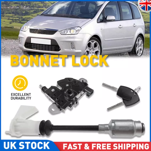 Bonnet Release Lock Repair Set With 2 Keys For Ford Focus MK2 Saloon C-MAX MPV