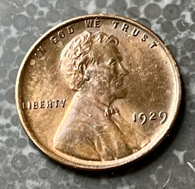 1929 LINCOLN WHEAT CENT 1C BU BRILLIANT Choice AU RED BROWN