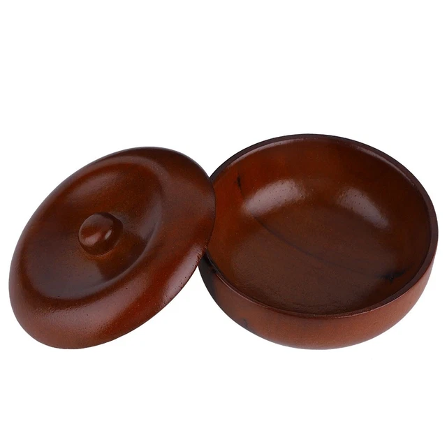 Ciotola da barba in legno di gomma ciotola da uomo ciotola da barba in schiuma con copertura NDE