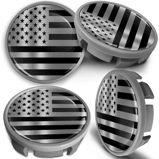 4 x Compatible with VW Wheel Center Caps Hubcaps 65mm 3B7601 171 USA Flag CVS 7