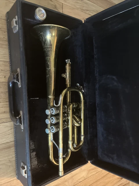 Vintage Trumpet Bundy Designed by Vincent Bach H. & A. Selmer Inc. US W/ Case