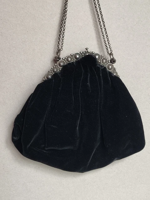 Sac à Main En Velours Noir Avec Motif Mickey Mouse - Disney - Neuf Avec étiquettes