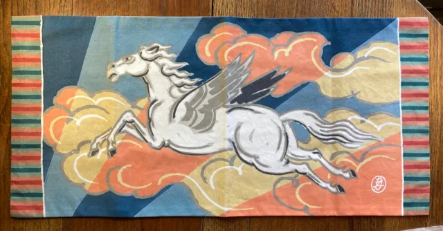 Heavenly White Horse / Pegasus Decorative Wall Hanging / Banner from Japan 天馬